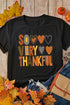 So Very Thankful Heart Print Crewneck Graphic Tee