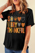 So Very Thankful Heart Print Crewneck Graphic Tee
