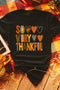 So Very Thankful Heart Print Crewneck Graphic Tee
