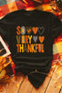 So Very Thankful Heart Print Crewneck Graphic Tee