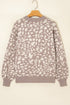 Soft Abstract Print Crew Neck Pullover Sweater