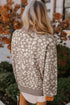 Soft Abstract Print Crew Neck Pullover Sweater
