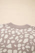 Soft Abstract Print Crew Neck Pullover Sweater