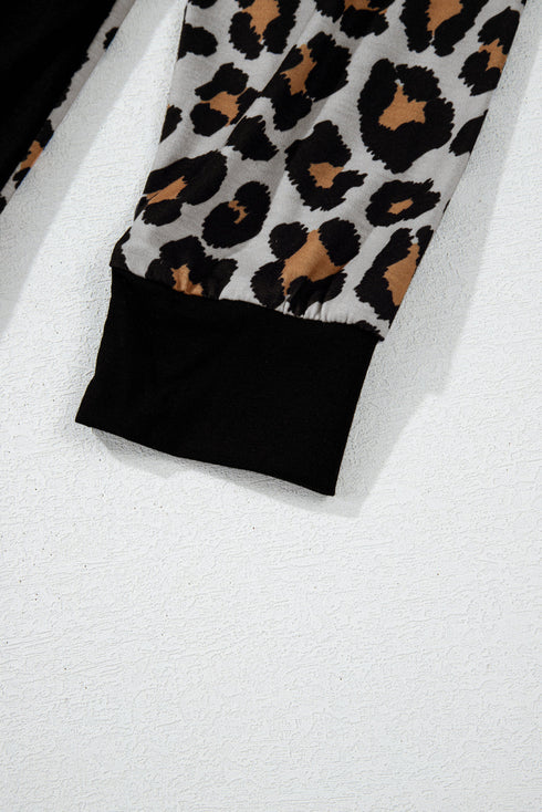 Soft Animal Print Open Front Pocketed Cardigan