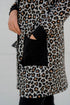 Soft Animal Print Open Front Pocketed Cardigan