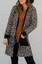Soft Animal Print Open Front Pocketed Cardigan