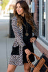 Soft Animal Print Open Front Pocketed Cardigan