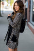 Soft Animal Print Open Front Pocketed Cardigan