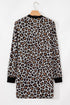 Soft Animal Print Open Front Pocketed Cardigan
