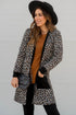 Soft Animal Print Open Front Pocketed Cardigan