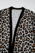 Soft Animal Print Open Front Pocketed Cardigan