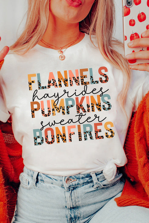 Soft Blend Crew Neck Text Print Graphic Tee