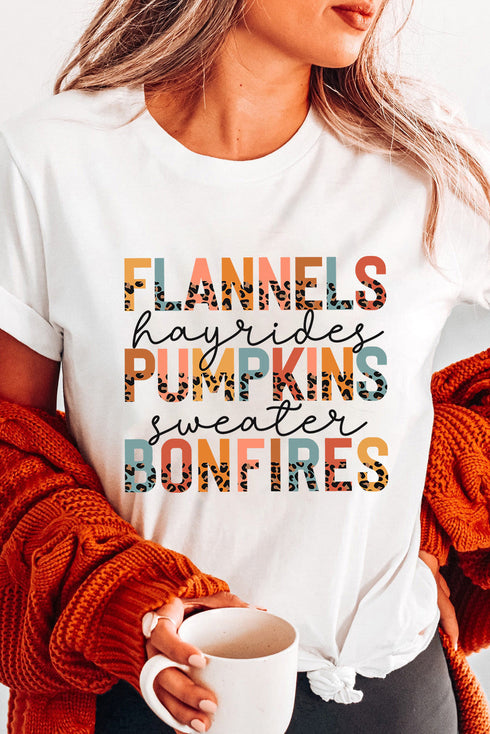 Soft Blend Crew Neck Text Print Graphic Tee