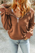 Soft Blend Quarter Zip Relaxed Fit Hoodie