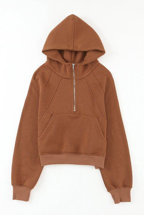 Soft Blend Quarter Zip Relaxed Fit Hoodie