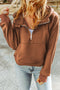 Soft Blend Quarter Zip Relaxed Fit Hoodie