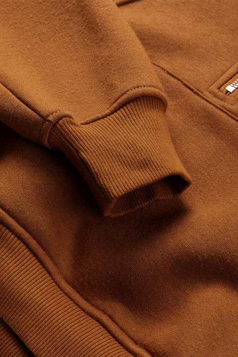 Soft Blend Quarter Zip Relaxed Fit Hoodie