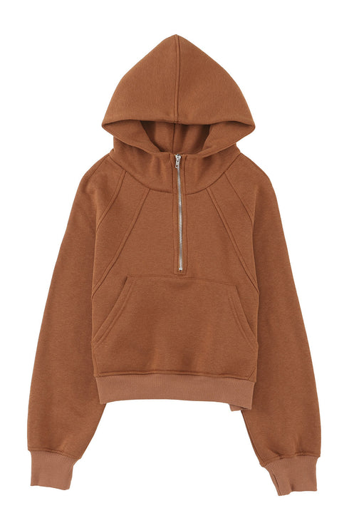 Soft Blend Quarter Zip Relaxed Fit Hoodie