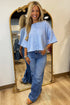 Soft Brushed Knit Elbow Sleeve Button Front Cardigan