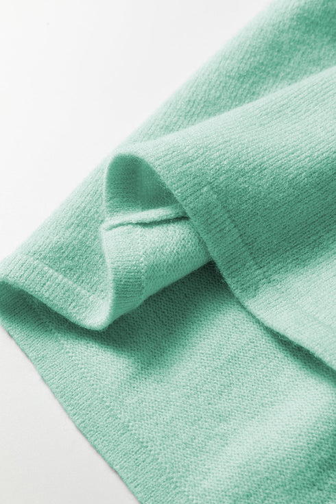 Soft Brushed Knit Elbow Sleeve Button Front Cardigan