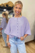 Soft Brushed Knit Elbow Sleeve Button Front Cardigan