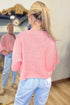 Soft Brushed Knit Elbow Sleeve Button Front Cardigan