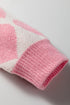 Soft Brushed Knit Heart Print Pullover Sweater