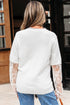Soft Brushed Knit Sheer Lace Sleeve Pullover Sweater