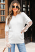 Soft Brushed Knit Sheer Lace Sleeve Pullover Sweater