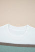 Soft Brushed Knit Striped Crew Neck Sweater