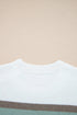 Soft Brushed Knit Striped Crew Neck Sweater