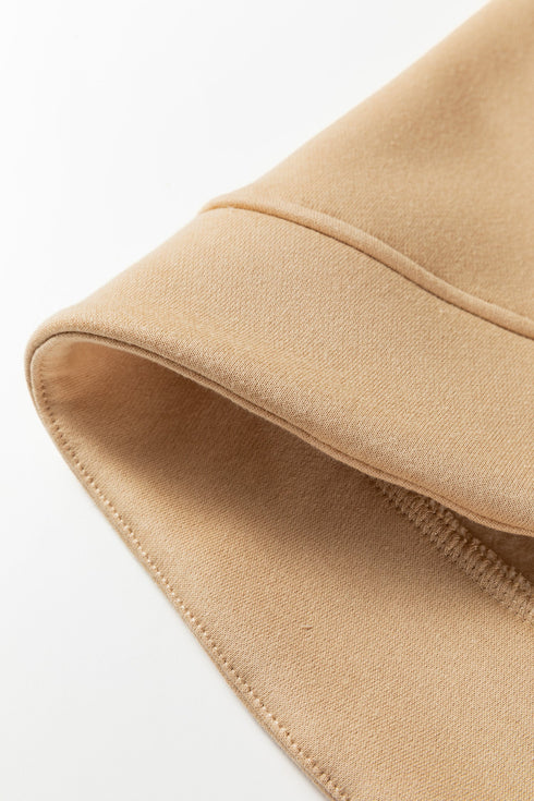 Soft Brushed Split Neck Grommet Detail Relaxed Pullover