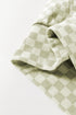 Soft Checkerboard Print Kangaroo Pocket Pullover Hoodie