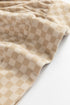 Soft Checkerboard Print Kangaroo Pocket Pullover Hoodie