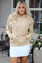 Soft Checkerboard Print Kangaroo Pocket Pullover Hoodie