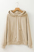 Soft Checkerboard Print Kangaroo Pocket Pullover Hoodie