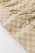 Soft Checkerboard Print Kangaroo Pocket Pullover Hoodie