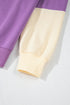 Soft Color Block Drop Shoulder Crew Neck Sweatshirt