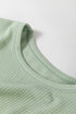 Soft Corded Texture Drop Shoulder Long Sleeve Top