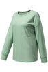 Soft Corded Texture Drop Shoulder Long Sleeve Top
