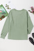 Soft Corded Texture Drop Shoulder Long Sleeve Top