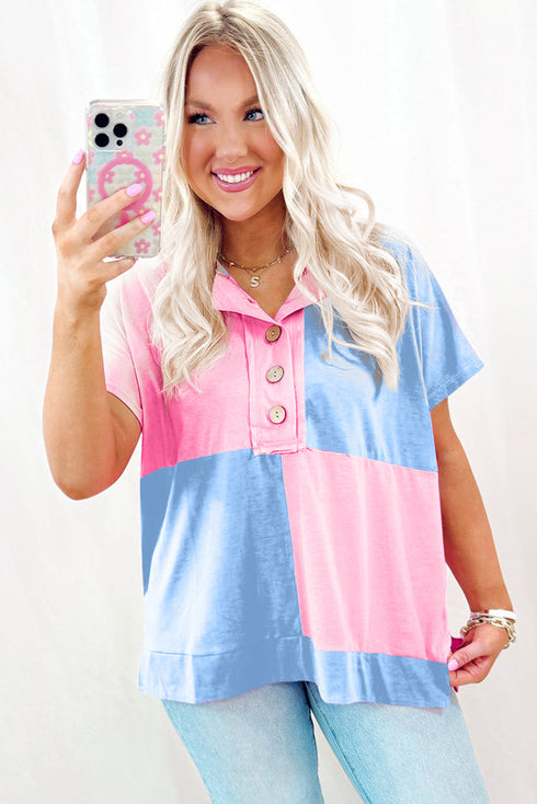 Soft Cotton Blend Button Front Collared Shirt
