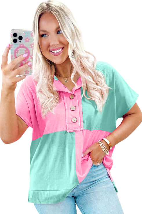 Soft Cotton Blend Button Front Collared Shirt