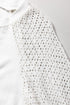 Soft Cotton Blend Pointelle Half Sleeve Crew Neck Tee
