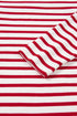 Soft Cotton Blend Ruffle Detail Stripe Long Sleeve Top