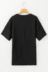 Soft Cotton Blend Short Sleeve Round Neck Tunic Top