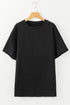 Soft Cotton Blend Short Sleeve Round Neck Tunic Top