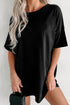 Soft Cotton Blend Short Sleeve Round Neck Tunic Top