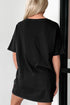 Soft Cotton Blend Short Sleeve Round Neck Tunic Top