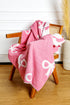Soft Cotton Bow Pattern Plush Throw Blanket